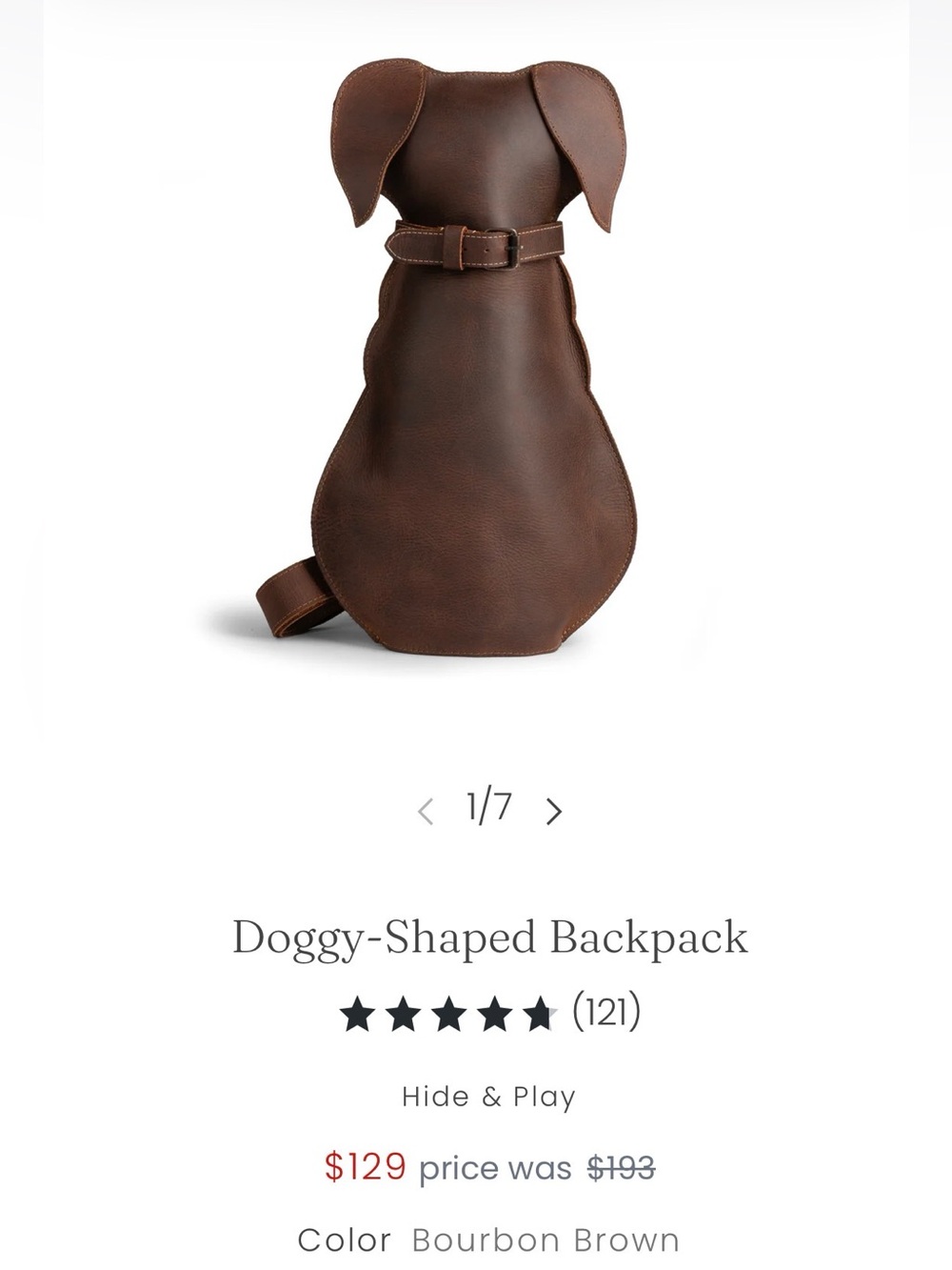 Stockyard Brown Full Grain Leather Dog Crossbody/Backpack - Picture 4 of 12